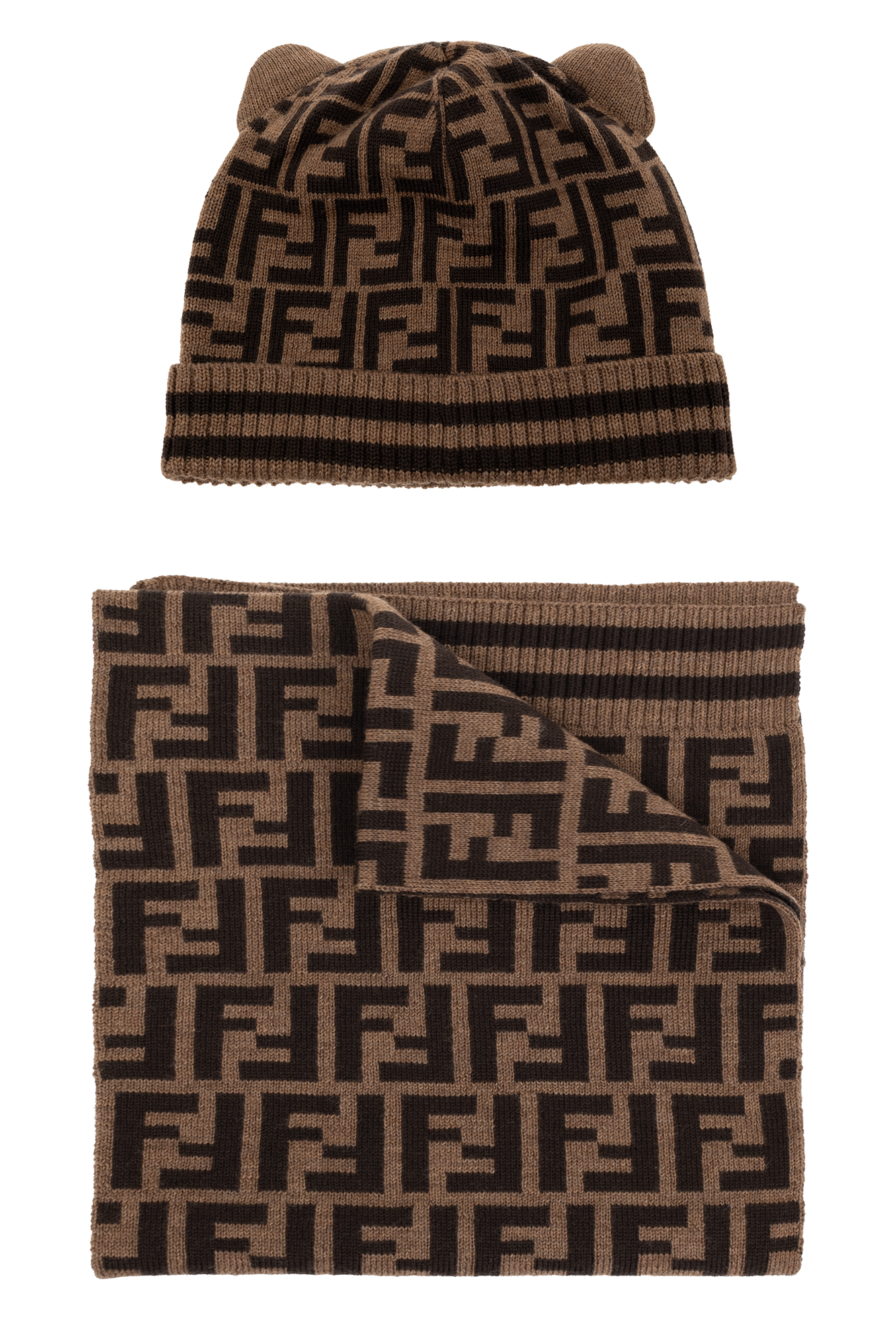 Brown top fendi scarf